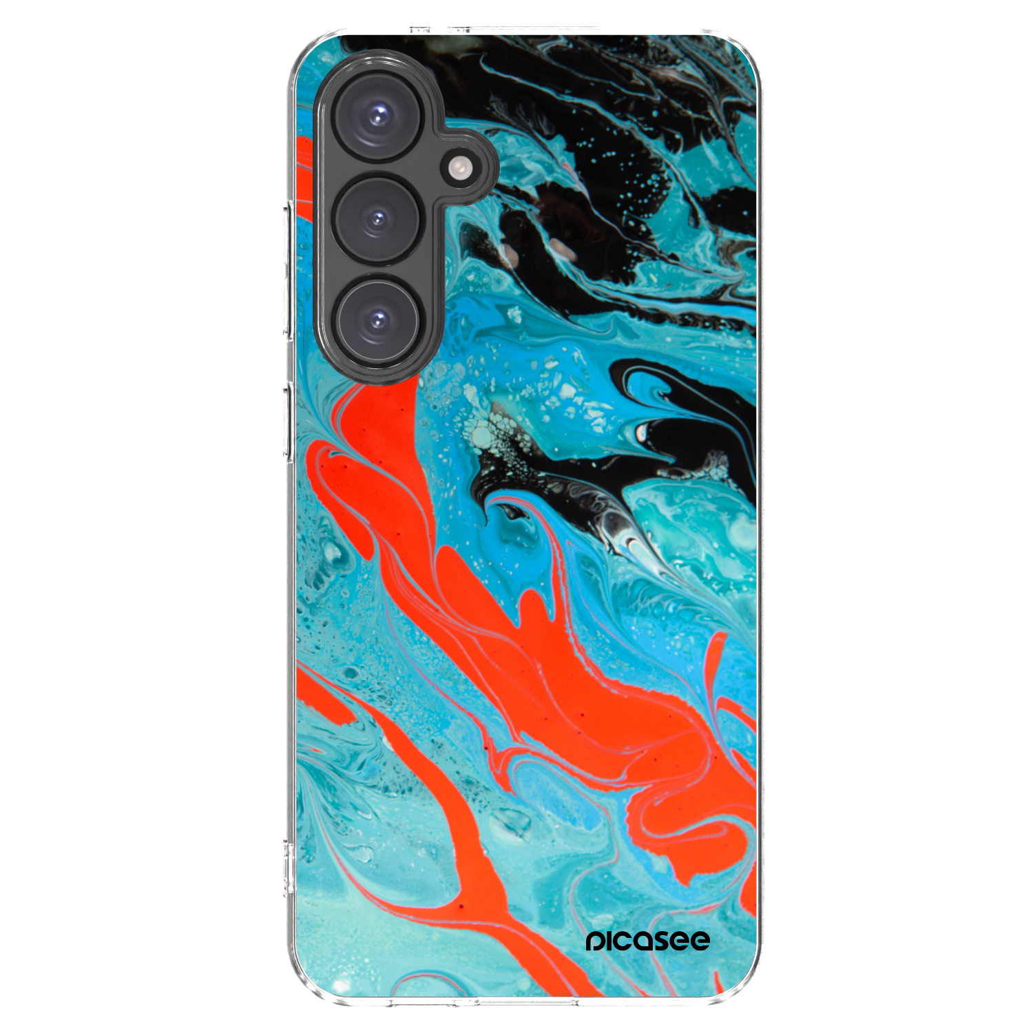 Picasee silikonska prozirna maskica za Samsung Galaxy S24 FE S721B - Blue Magma