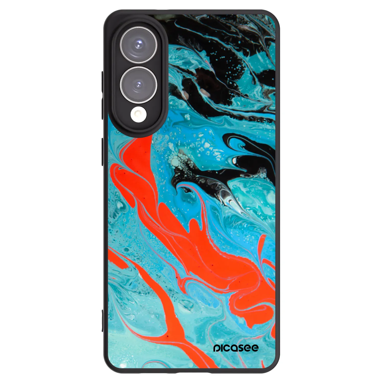 Picasee crna silikonska maskica za Samsung Galaxy S25 Edge 5G - Blue Magma