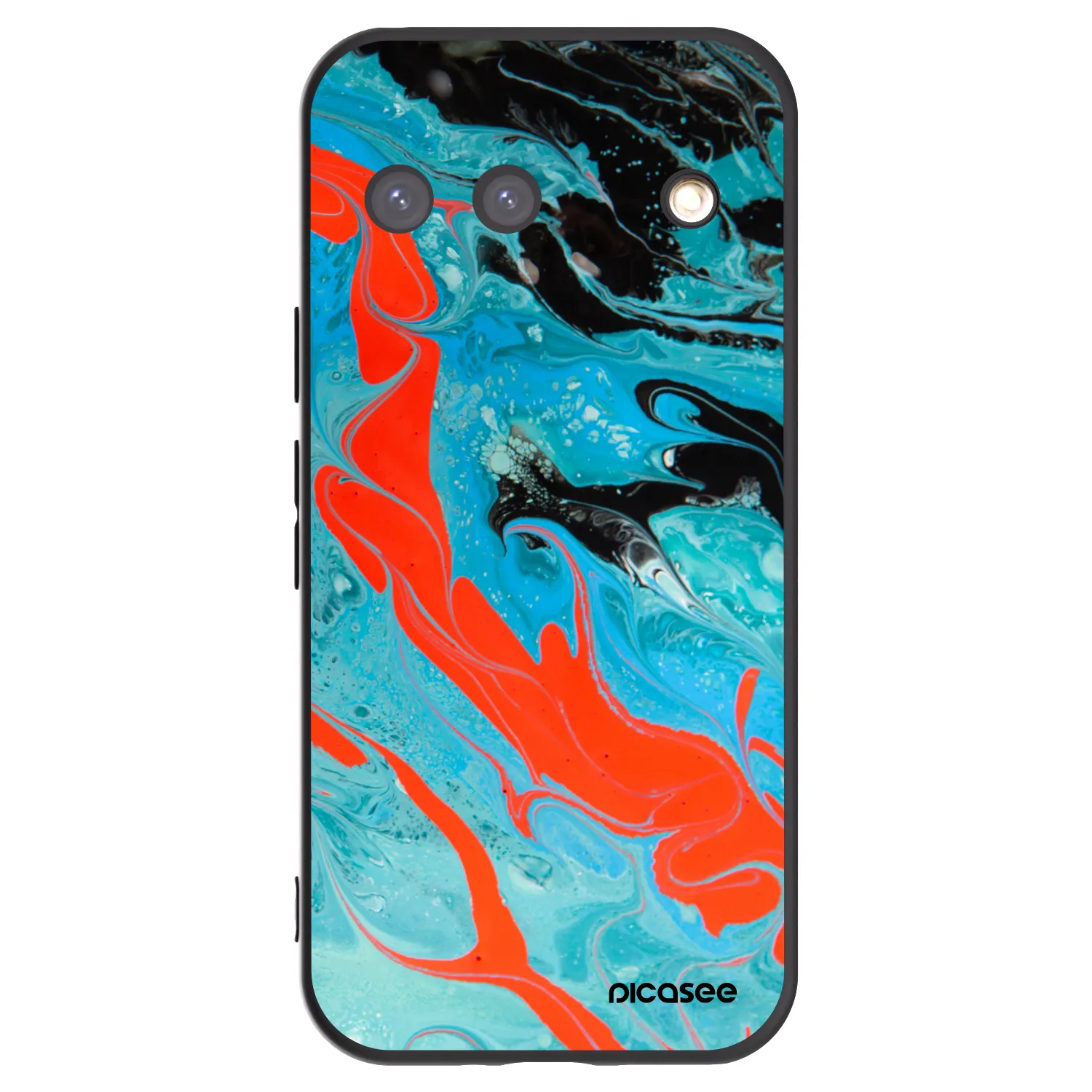 Picasee crna silikonska maskica za Google Pixel 9 - Blue Magma