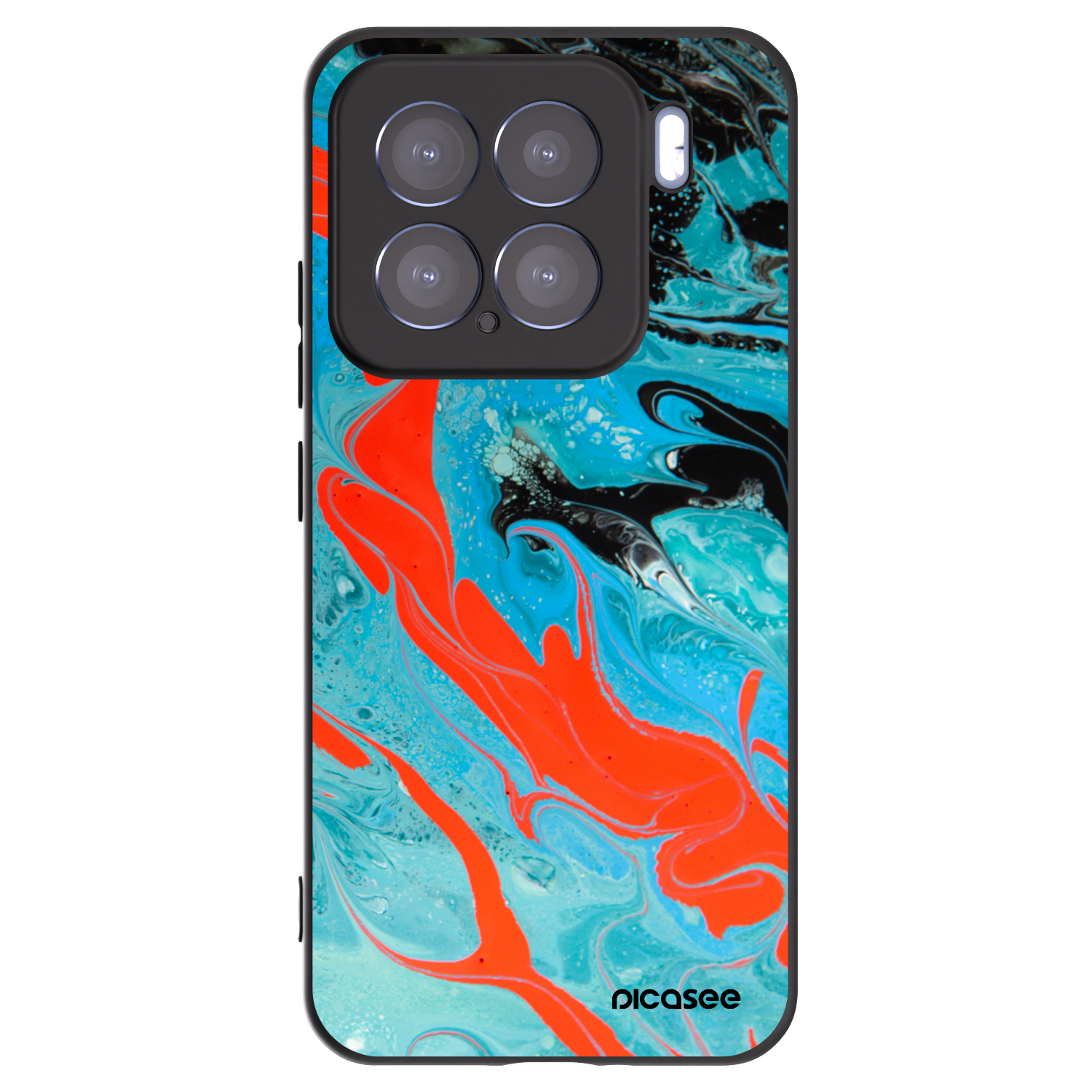 Picasee crna silikonska maskica za Xiaomi 15 - Blue Magma