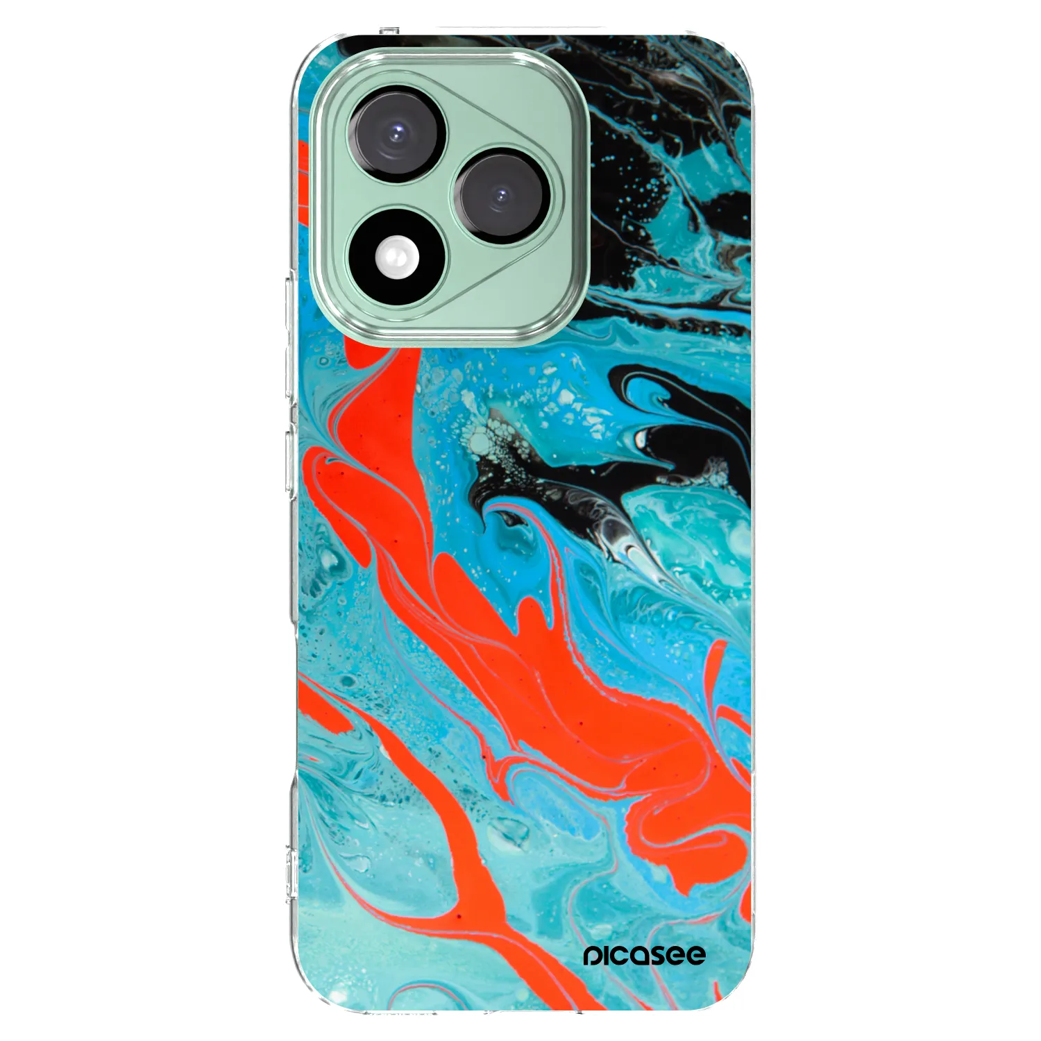 Picasee silikonska prozirna maskica za Honor 400 Lite 5G - Blue Magma
