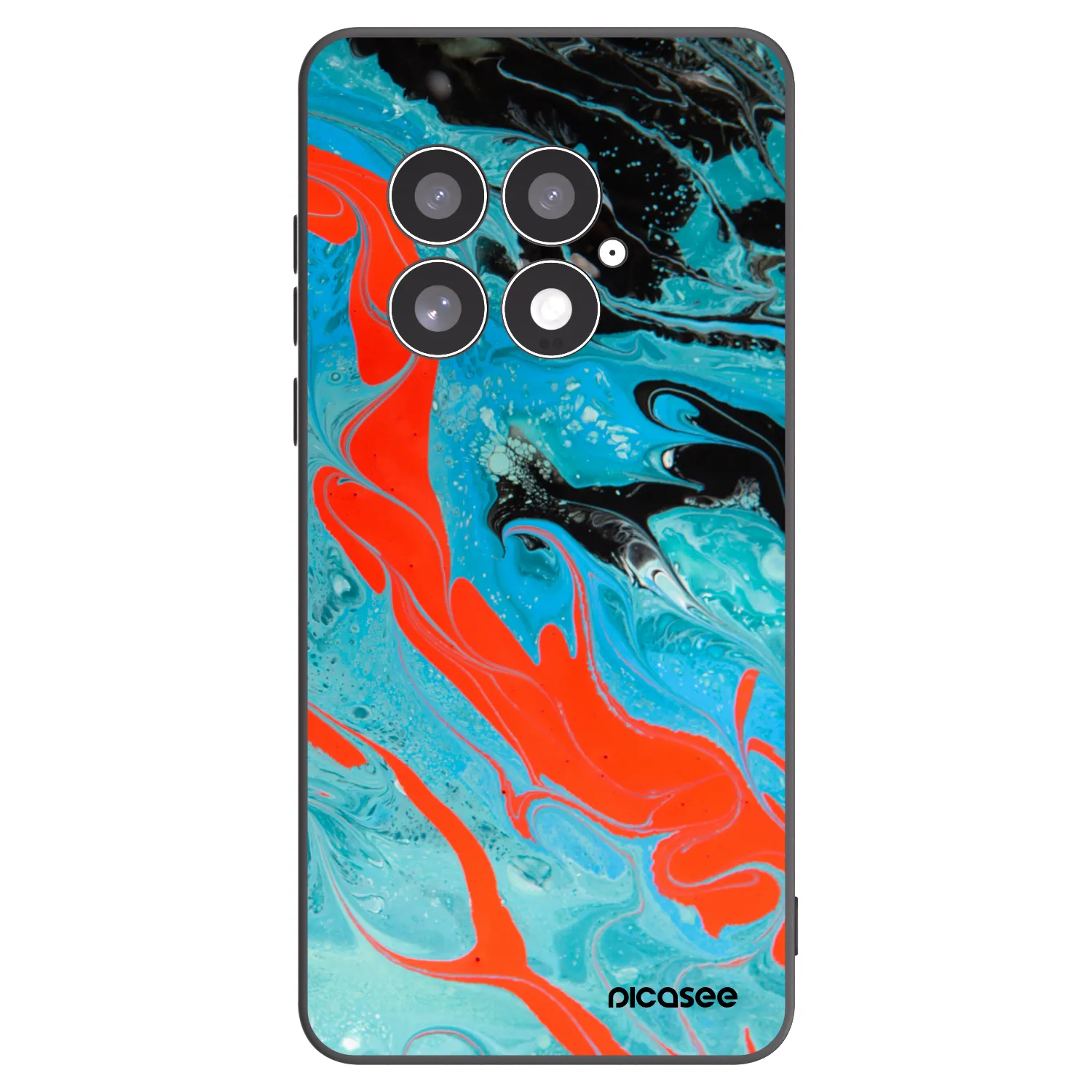 Picasee crna silikonska maskica za OnePlus 13 5G - Blue Magma