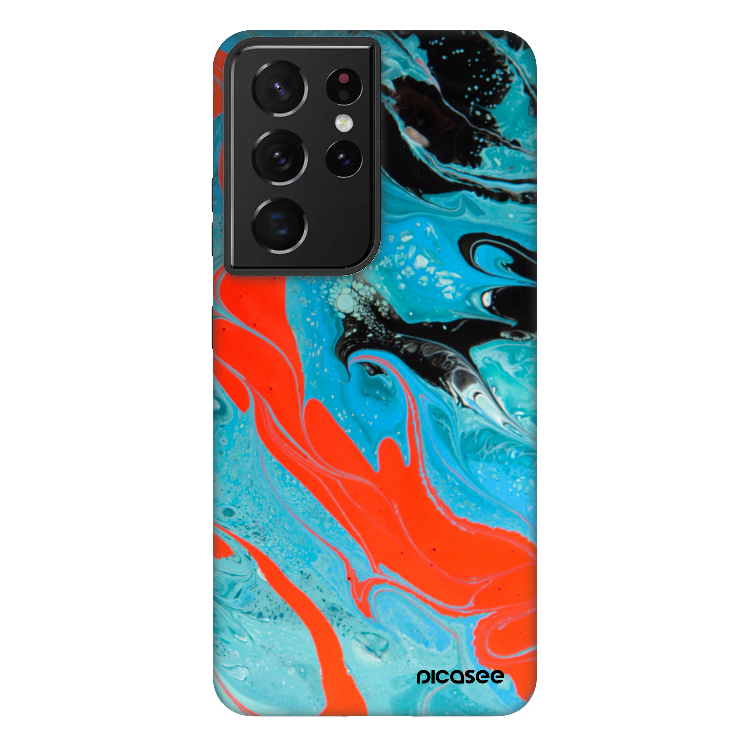 Picasee Fashion Case za Samsung Galaxy S21 Ultra 5G G998B - Blue Magma