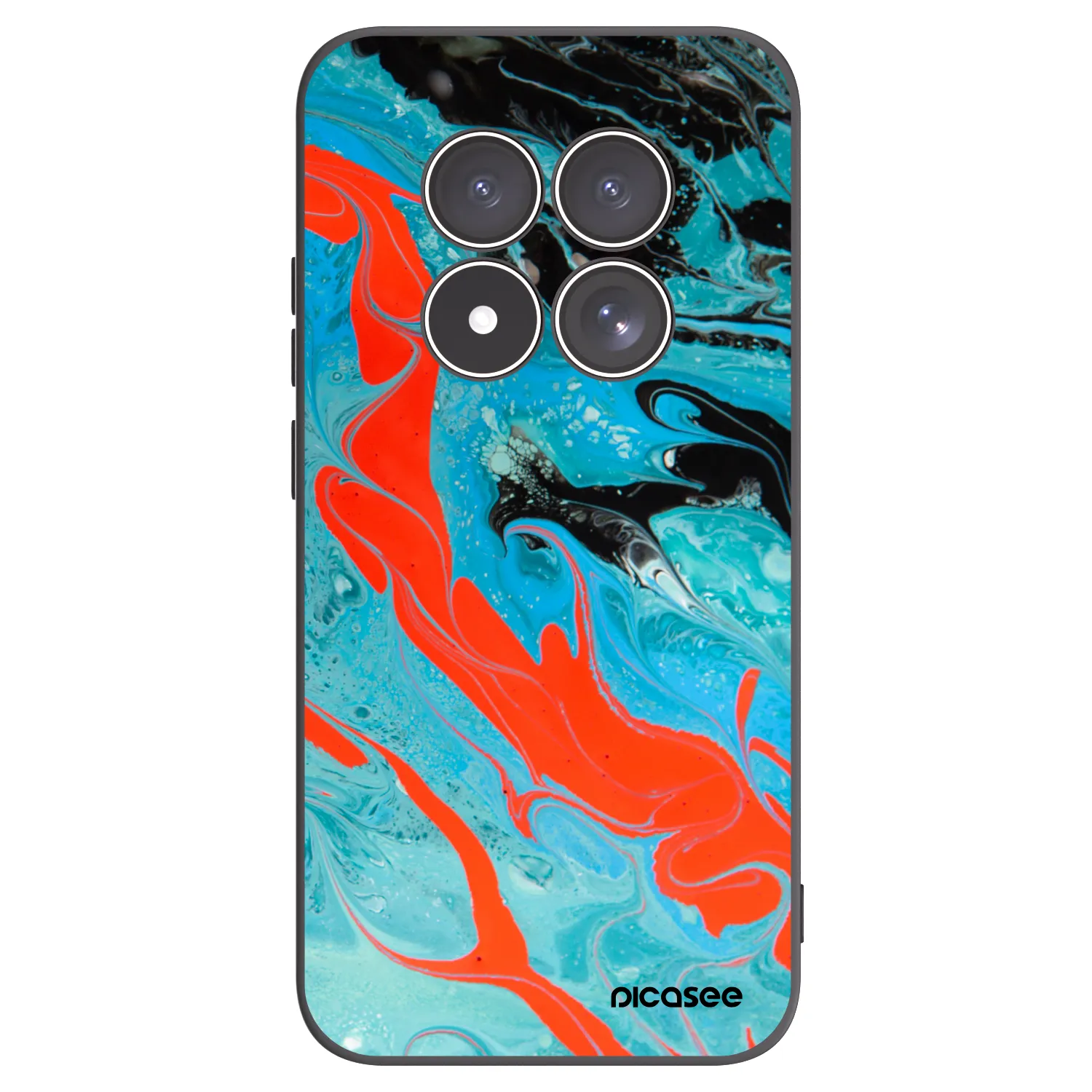 Picasee crna silikonska maskica za Xiaomi Redmi Note 15 Pro 4G - Blue Magma