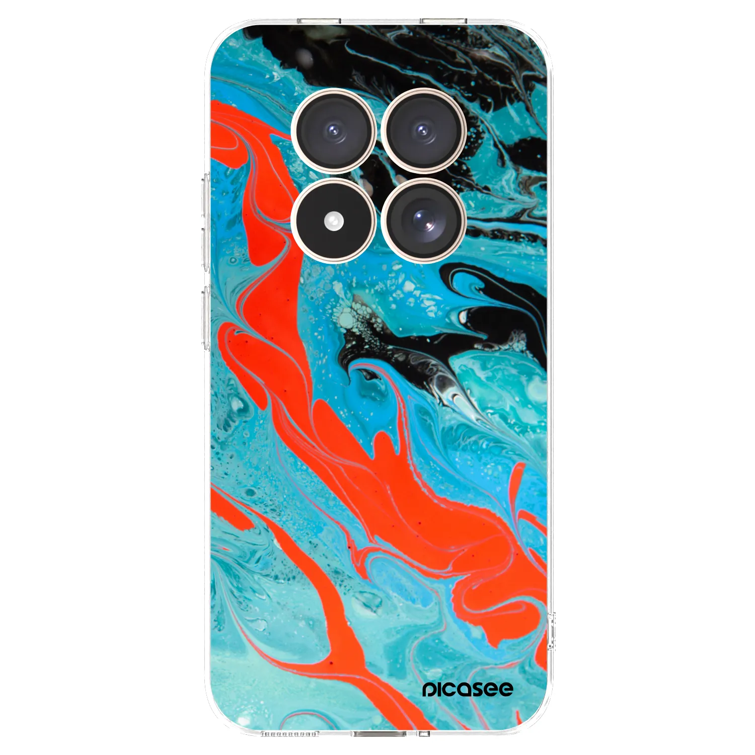 Picasee silikonska prozirna maskica za Xiaomi Redmi Note 15 Pro 4G - Blue Magma