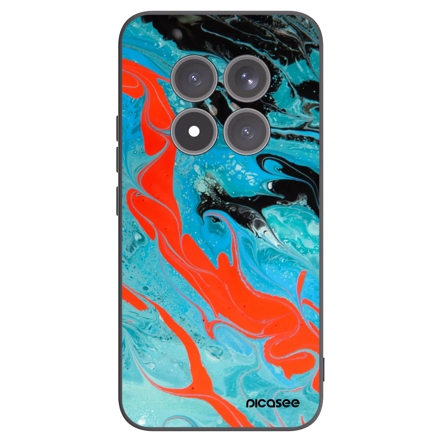 Picasee crna silikonska maskica za Xiaomi Redmi Note 15 Pro+ - Blue Magma