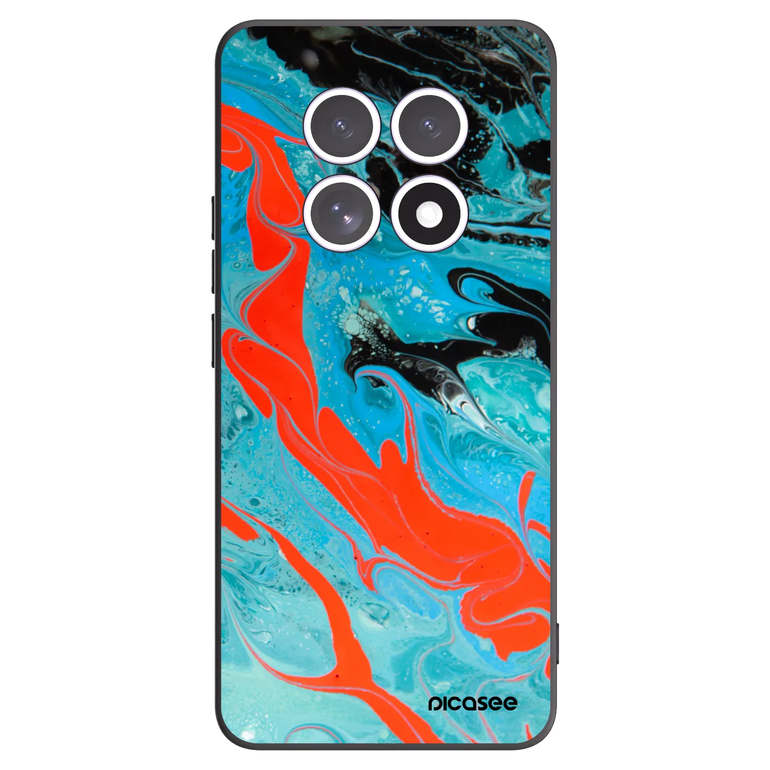 Picasee crna silikonska maskica za Xiaomi Redmi Note 15 - Blue Magma