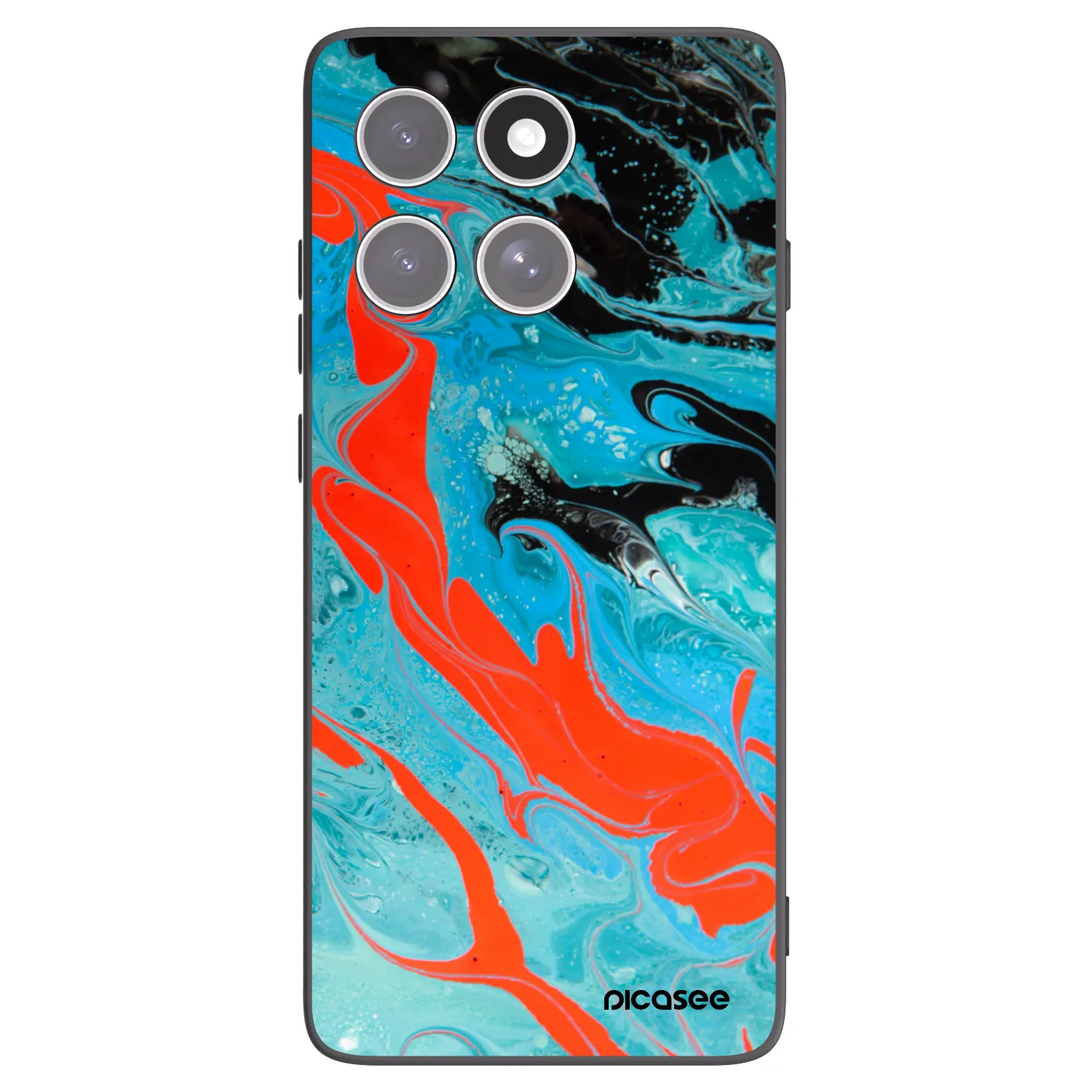 Picasee crna silikonska maskica za Motorola Edge 60 Fusion - Blue Magma