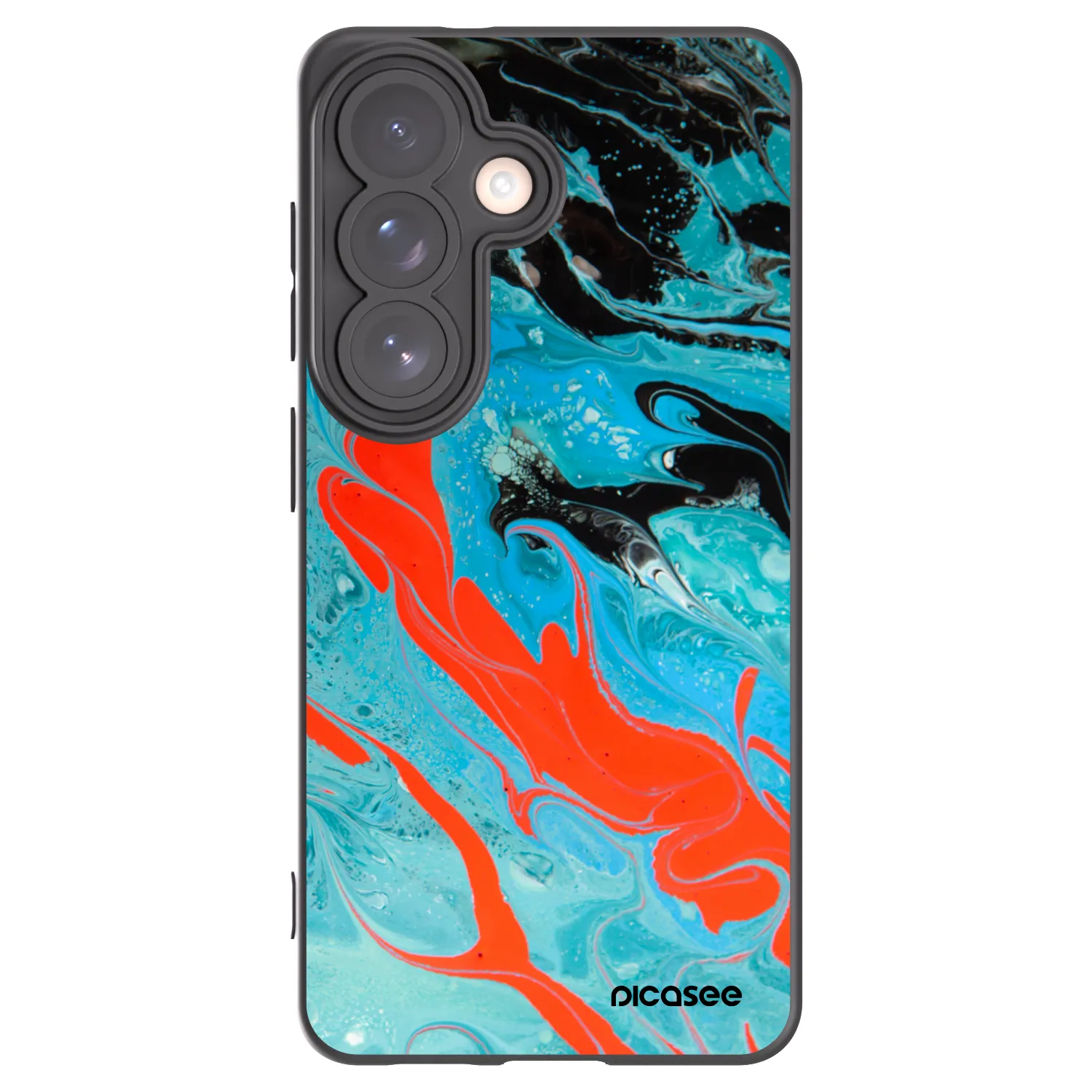 Picasee crna silikonska maskica za Samsung Galaxy S26 - Blue Magma