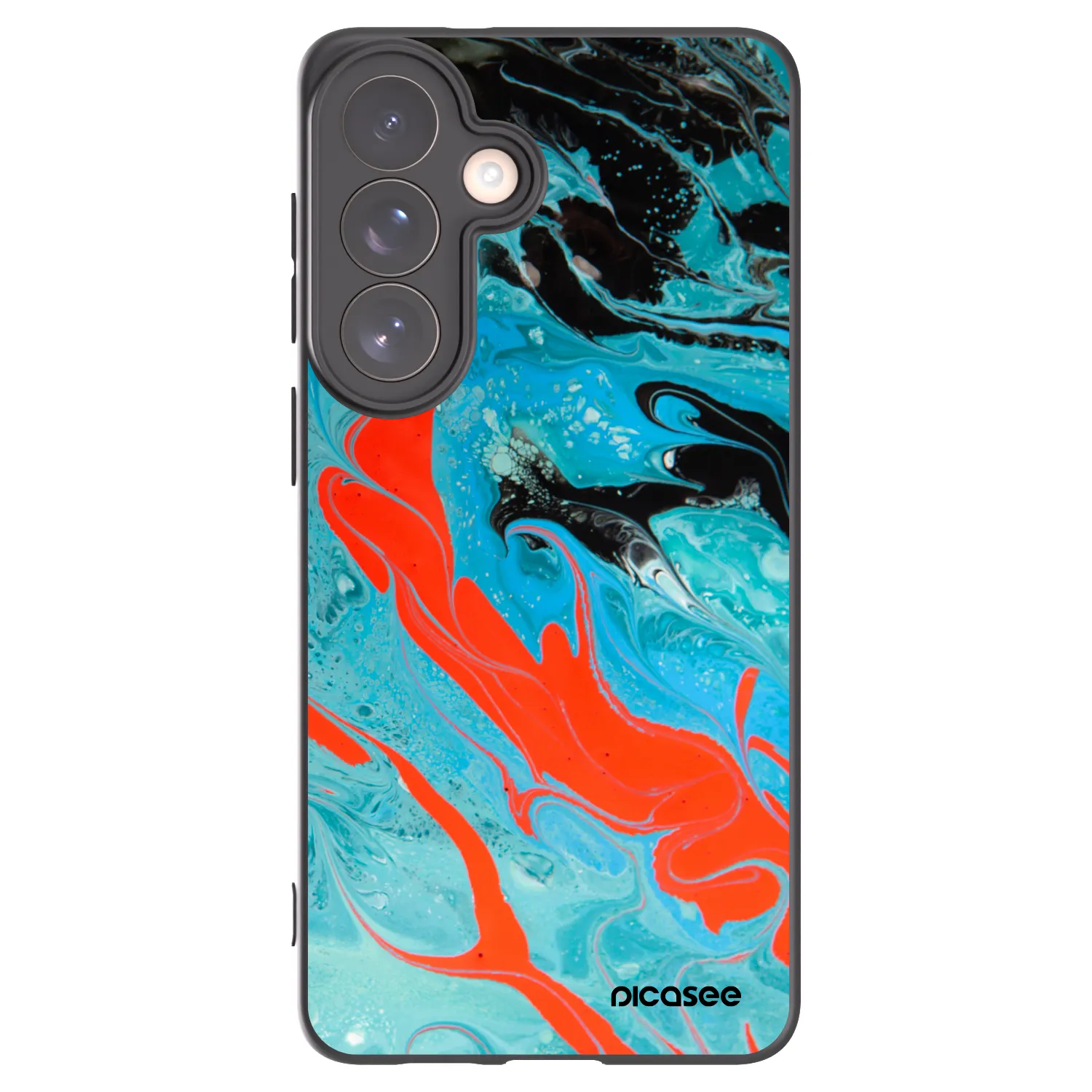 Picasee crna silikonska maskica za Samsung Galaxy S26+ - Blue Magma