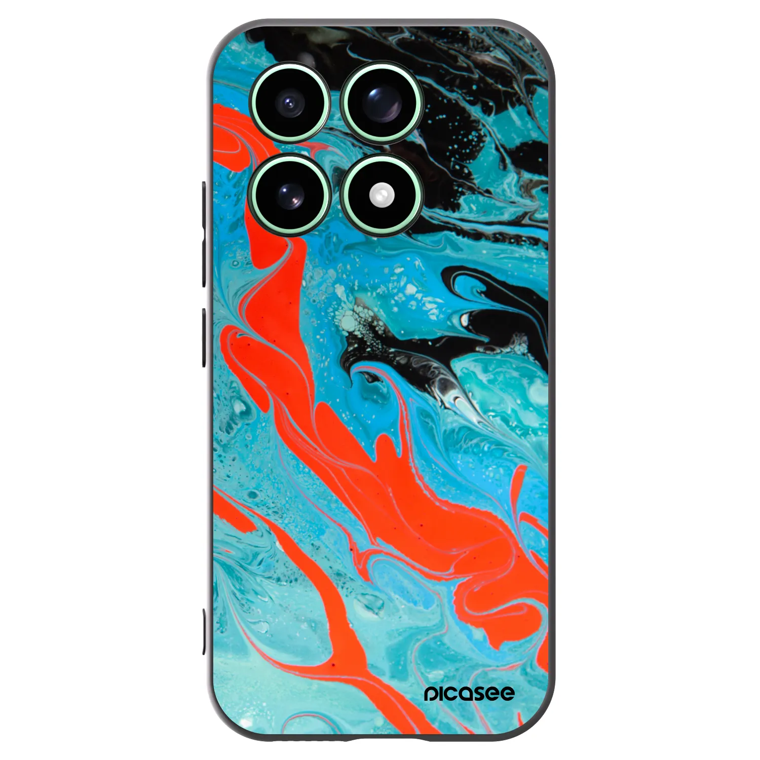 Picasee crna silikonska maskica za Xiaomi 17 - Blue Magma