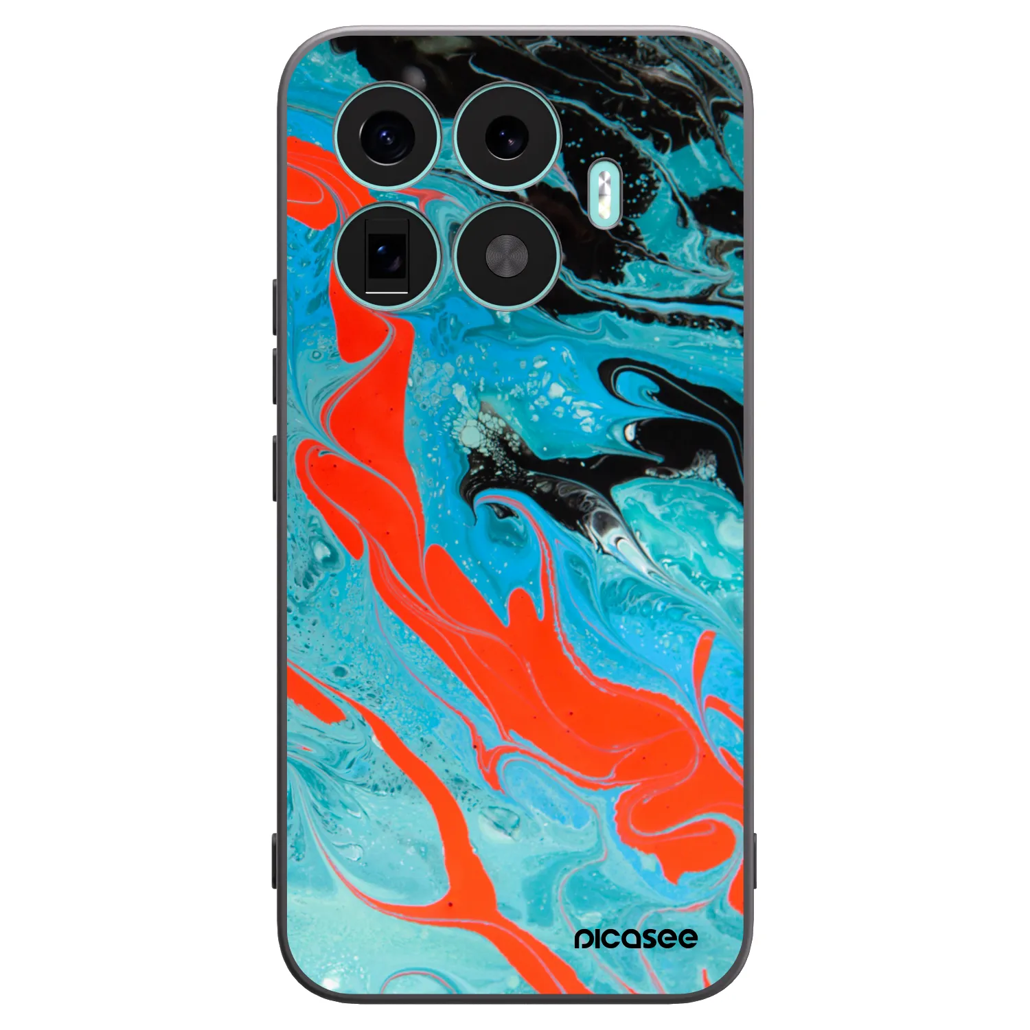Picasee crna silikonska maskica za Xiaomi 17T Pro - Blue Magma