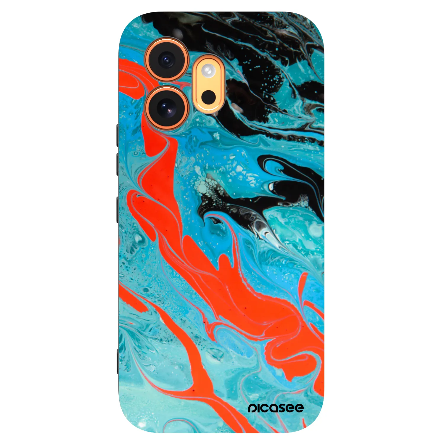 Picasee crna silikonska maskica za Honor 600 - Blue Magma