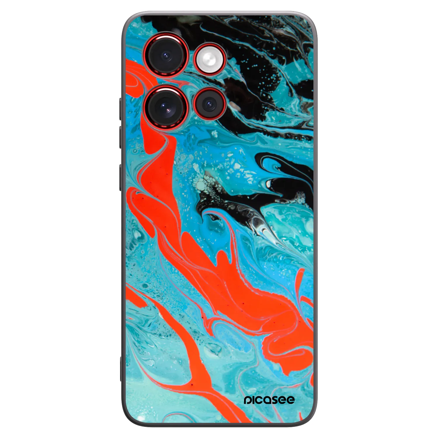 Picasee crna silikonska maskica za Motorola Edge 60 Neo 5G - Blue Magma