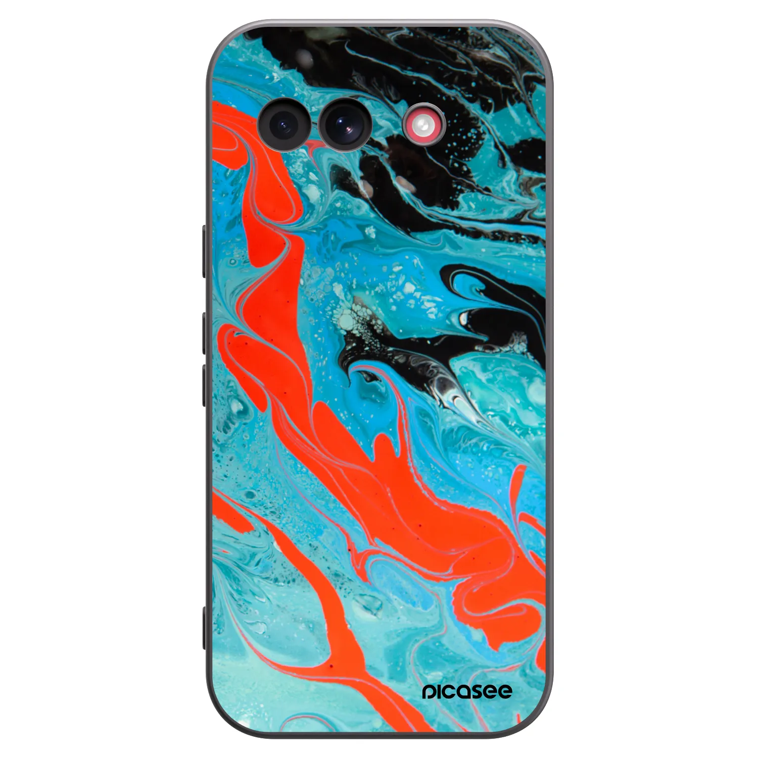 Picasee crna silikonska maskica za Google Pixel 10a - Blue Magma