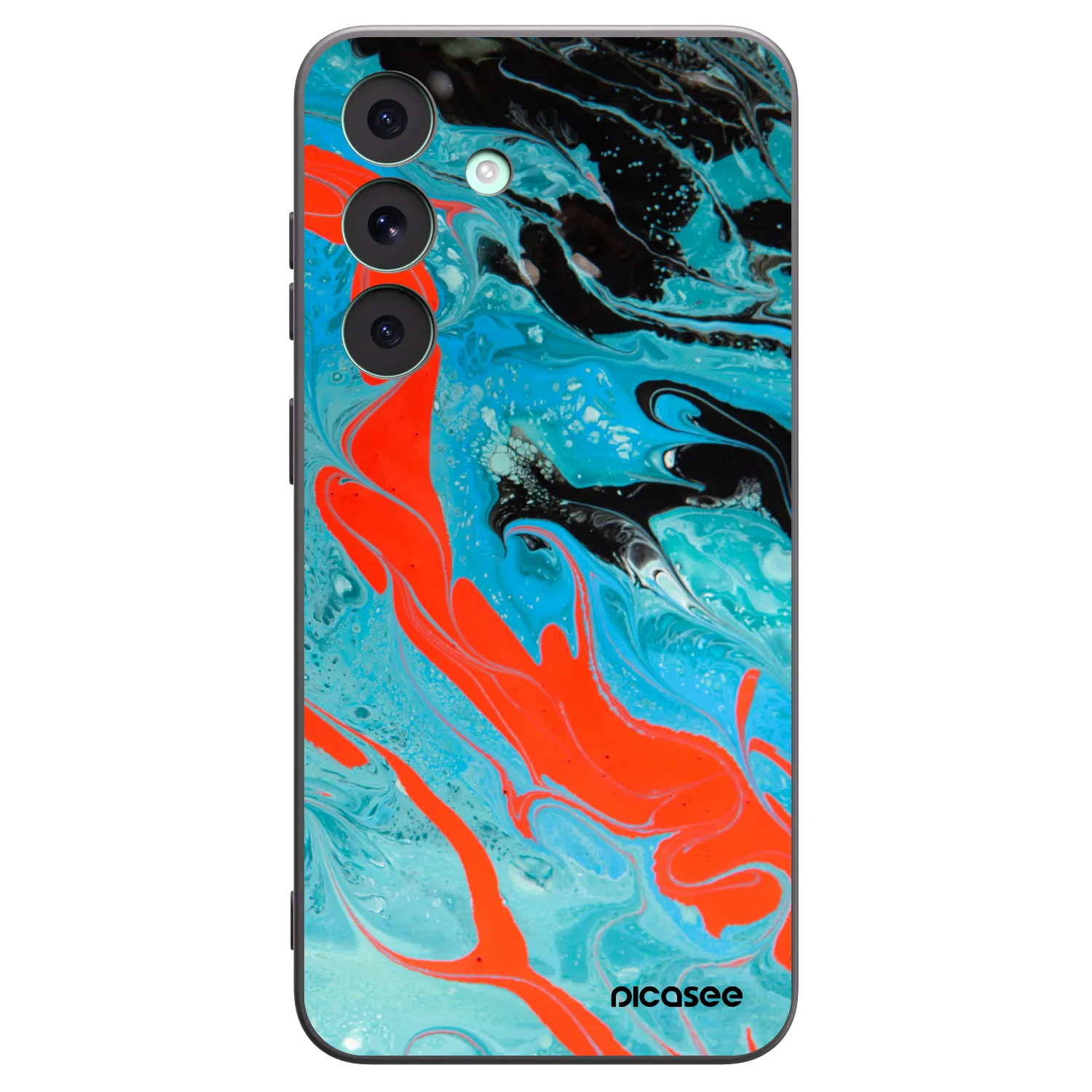 Picasee crna silikonska maskica za Samsung Galaxy S26 FE - Blue Magma