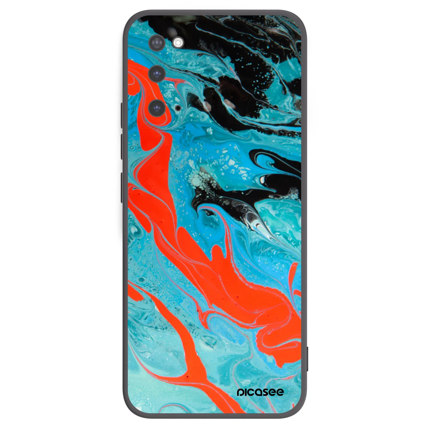 Picasee crna silikonska maskica za Samsung Galaxy S20 G980F - Blue Magma