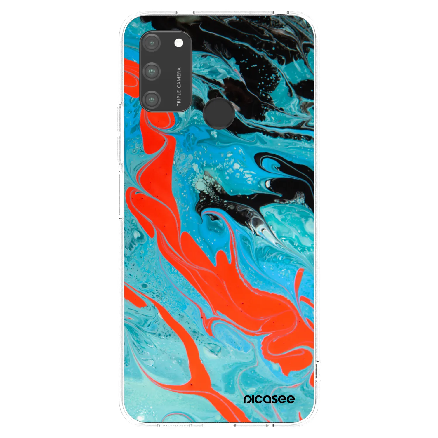 Picasee silikonska prozirna maskica za Honor 9A - Blue Magma