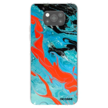 Picasee crna silikonska maskica za Xiaomi Poco X3 - Blue Magma