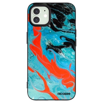 Picasee crna silikonska maskica za Apple iPhone 12 Pro - Blue Magma