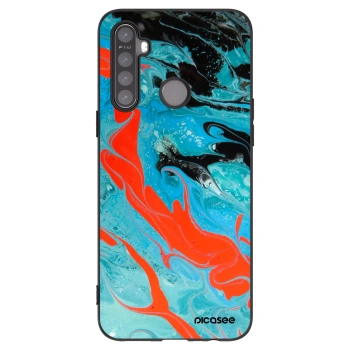 Picasee crna silikonska maskica za Realme 5 - Blue Magma
