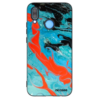 Picasee crna silikonska maskica za Huawei P20 Lite - Blue Magma