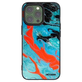 Picasee crna silikonska maskica za Apple iPhone 13 Pro - Blue Magma