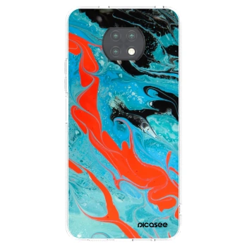 Picasee silikonska prozirna maskica za Xiaomi Redmi Note 9T - Blue Magma