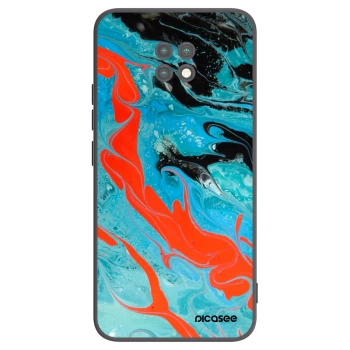 Picasee crna silikonska maskica za Xiaomi Redmi Note 9T - Blue Magma