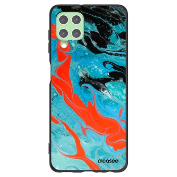 Picasee crna silikonska maskica za Samsung Galaxy A22 A225F 4G - Blue Magma
