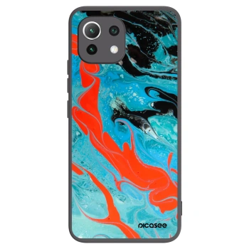 Picasee crna silikonska maskica za Xiaomi 11 Lite 5G NE - Blue Magma