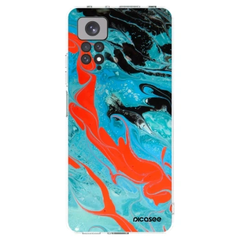 Picasee silikonska prozirna maskica za Xiaomi Redmi Note 11 - Blue Magma