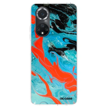 Picasee silikonska prozirna maskica za Huawei Nova 9 SE - Blue Magma