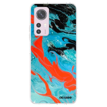 Picasee silikonska prozirna maskica za Xiaomi 12 - Blue Magma