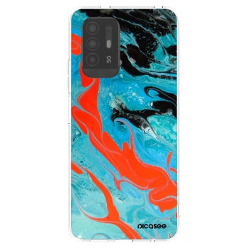 Picasee silikonska prozirna maskica za OPPO A94 5G - Blue Magma