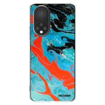 Picasee silikonska prozirna maskica za Honor X7 - Blue Magma