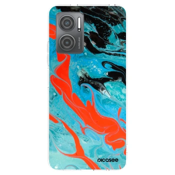 Picasee silikonska prozirna maskica za Xiaomi Redmi 10 5G - Blue Magma