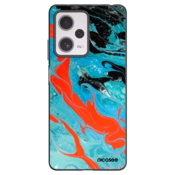 Picasee crna silikonska maskica za Xiaomi Redmi Note 12 Pro+ 5G - Blue Magma
