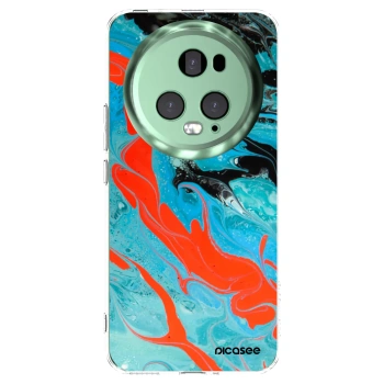 Picasee silikonska prozirna maskica za Honor Magic5 Pro - Blue Magma