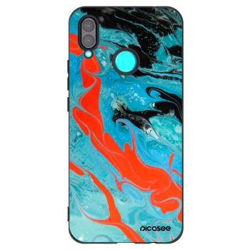 Picasee crna silikonska maskica za Huawei Nova 3 - Blue Magma