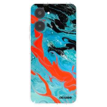Picasee silikonska prozirna maskica za Realme 10 4G - Blue Magma