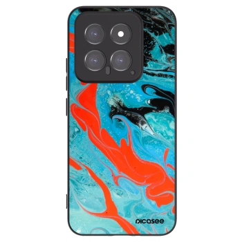 Picasee crna silikonska maskica za Xiaomi 14 - Blue Magma