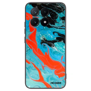 Picasee crna silikonska maskica za Xiaomi Poco X6 Pro - Blue Magma