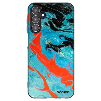 Picasee crna silikonska maskica za Samsung Galaxy A15 A155F 4G - Blue Magma