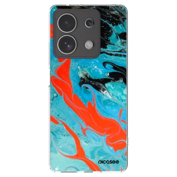 Picasee silikonska prozirna maskica za Xiaomi Redmi Note 13 4G - Blue Magma