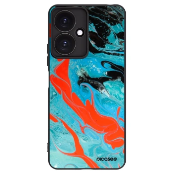 Picasee crna silikonska maskica za Xiaomi Redmi 13C 5G - Blue Magma