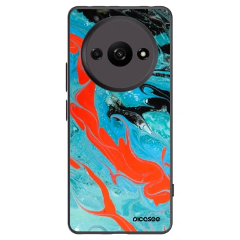 Picasee crna silikonska maskica za Xiaomi Redmi A3 - Blue Magma