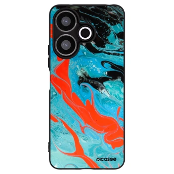 Picasee crna silikonska maskica za Xiaomi Redmi 13 4G - Blue Magma