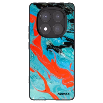 Picasee crna silikonska maskica za Xiaomi Redmi Note 14 Pro+ 5G - Blue Magma