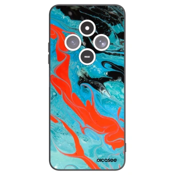 Picasee crna silikonska maskica za Xiaomi Redmi 14C - Blue Magma